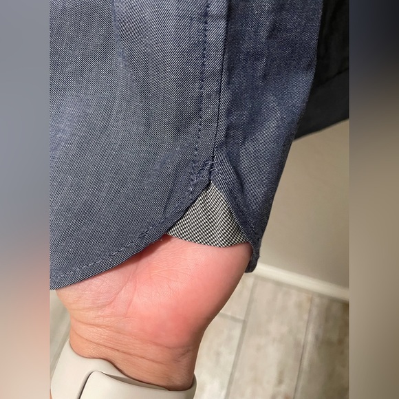 🆕 NTW Van Heusen Men’s Never Tuck Slim Fit Long Sleeve Shirt in Royal Navy - Picture 5 of 6